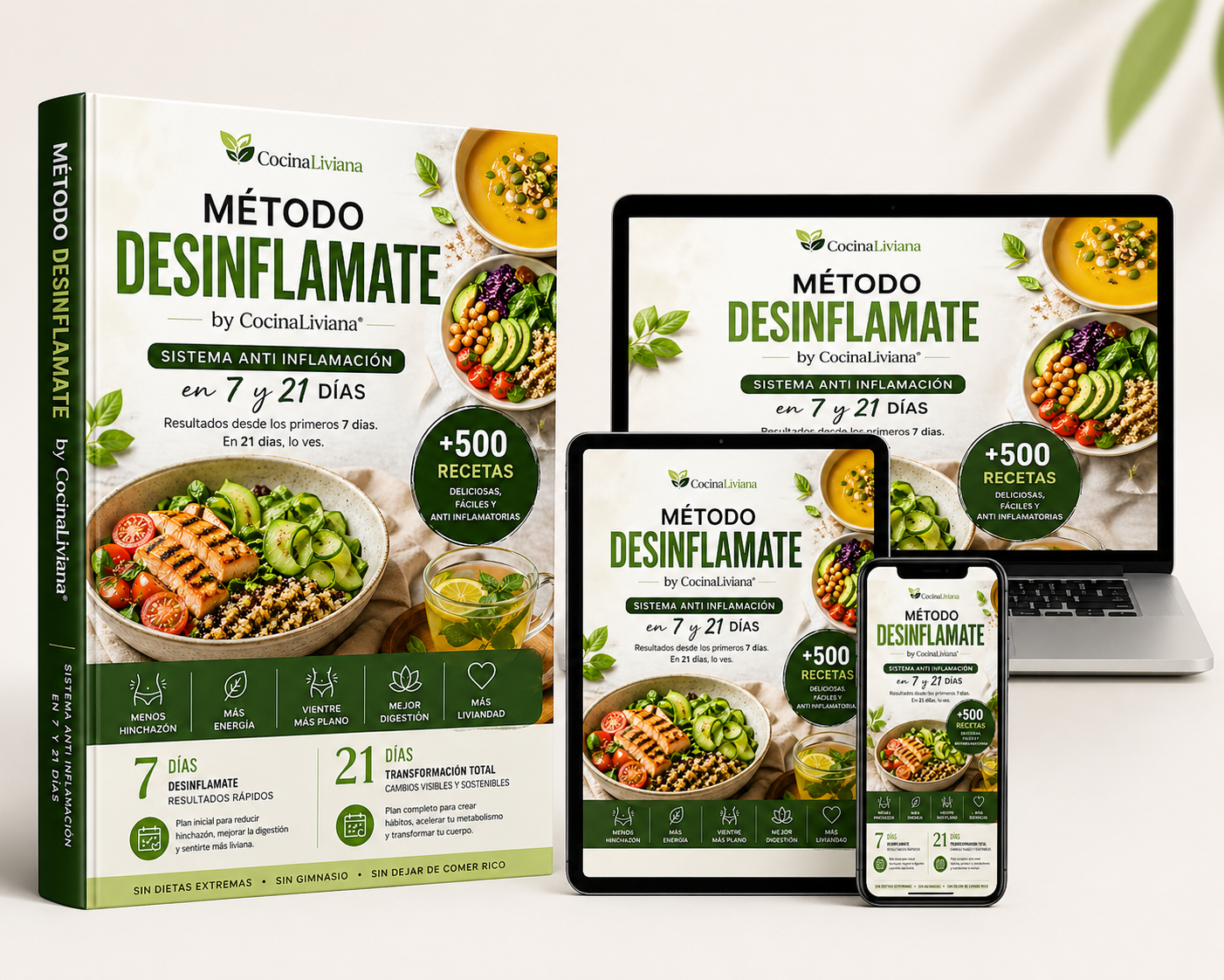 - Método Desinflamate - Sistema Anti-inflamación en 7 dias + 7 BONOS DE REGALO!